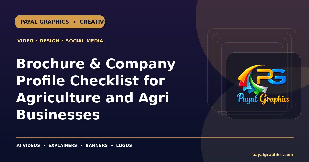 Brochure & Company Profile Checklist for Agriculture and Agri Businesses blog preview