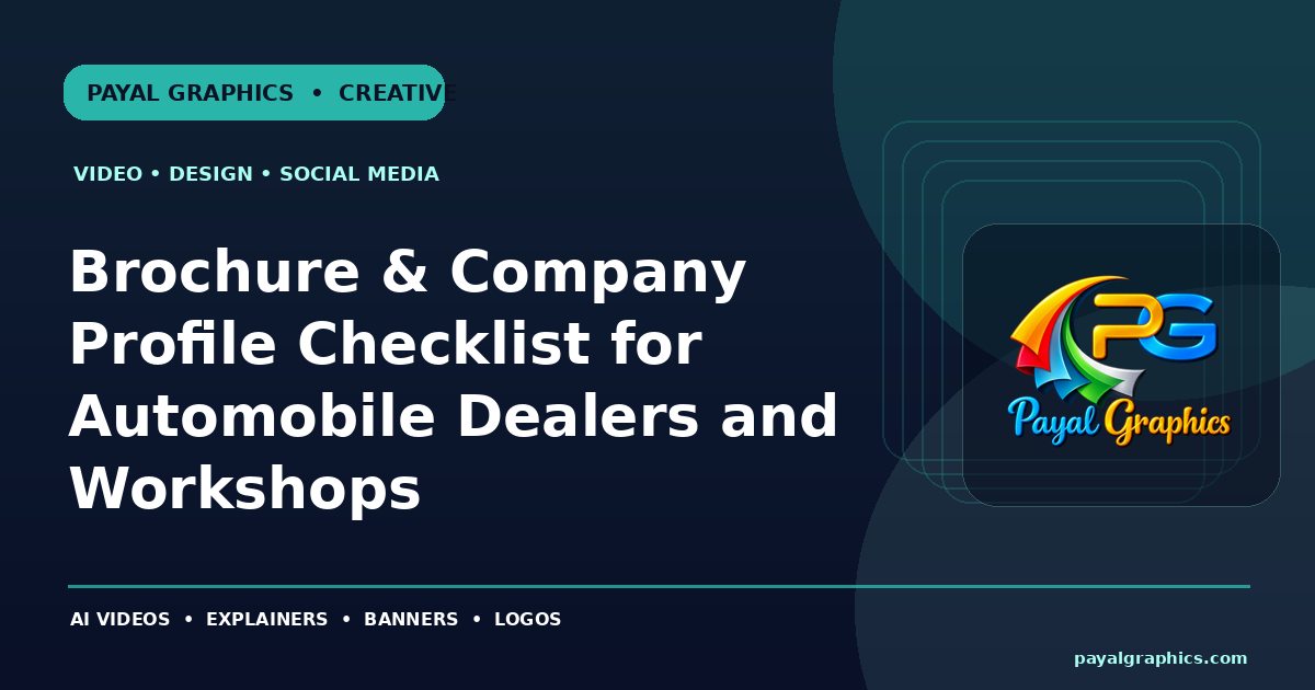 Brochure & Company Profile Checklist for Automobile Dealers and Workshops blog preview