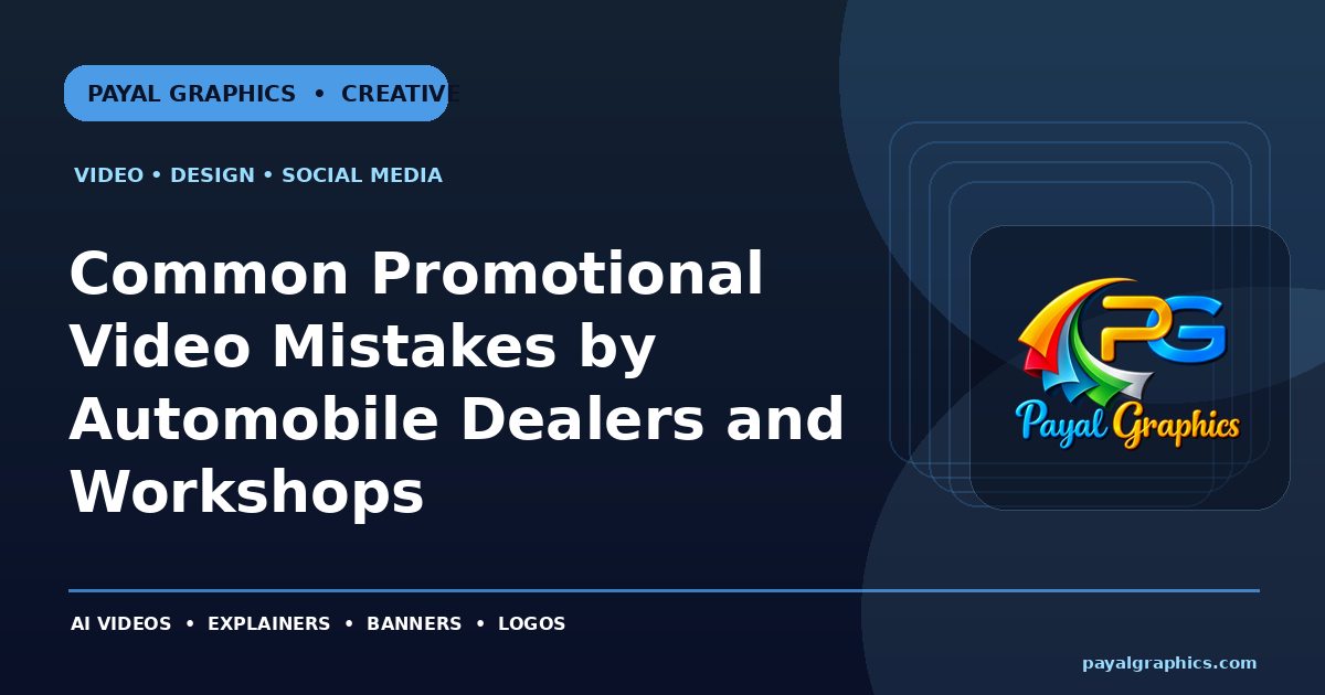 Common Promotional Video Mistakes by Automobile Dealers and Workshops blog preview