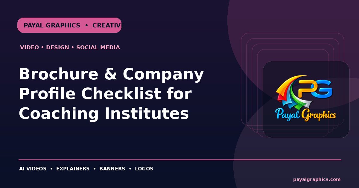 Brochure & Company Profile Checklist for Coaching Institutes blog preview