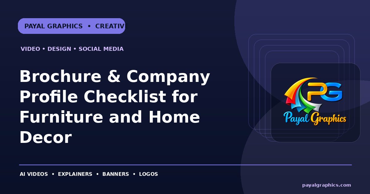 Brochure & Company Profile Checklist for Furniture and Home Decor blog preview