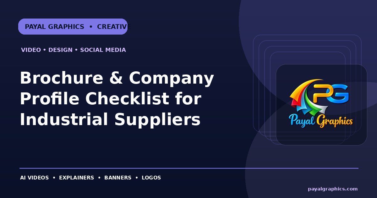 Brochure & Company Profile Checklist for Industrial Suppliers blog preview