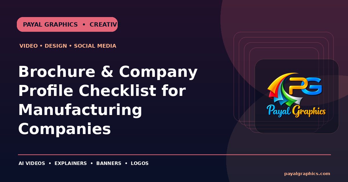 Brochure & Company Profile Checklist for Manufacturing Companies blog preview