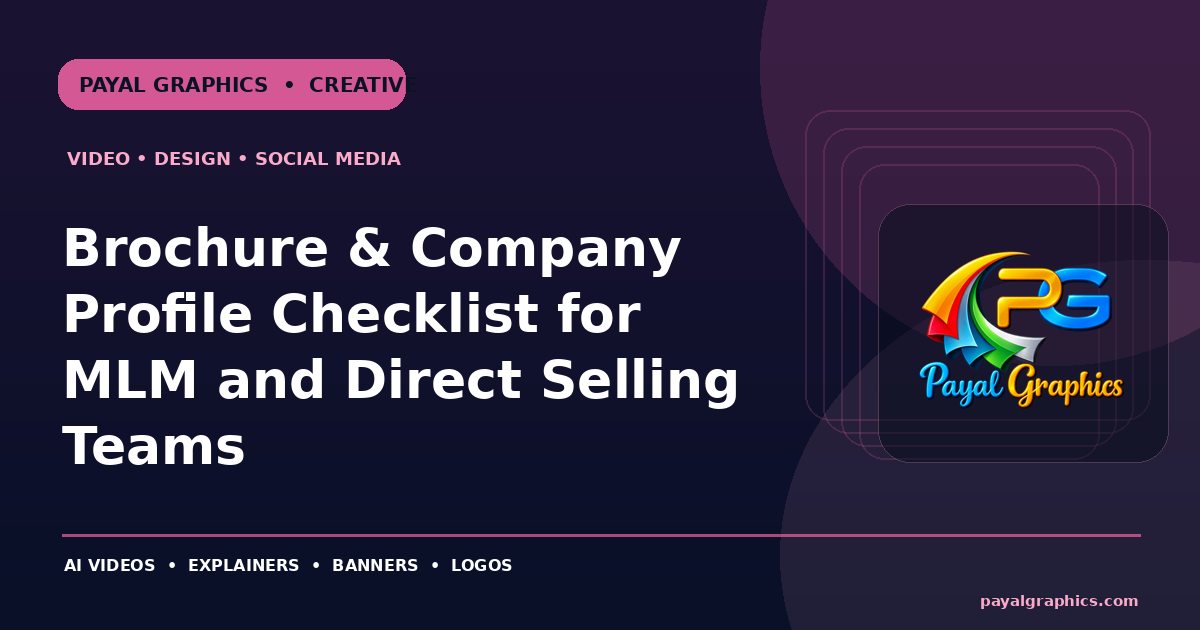 Brochure & Company Profile Checklist for MLM and Direct Selling Teams blog preview