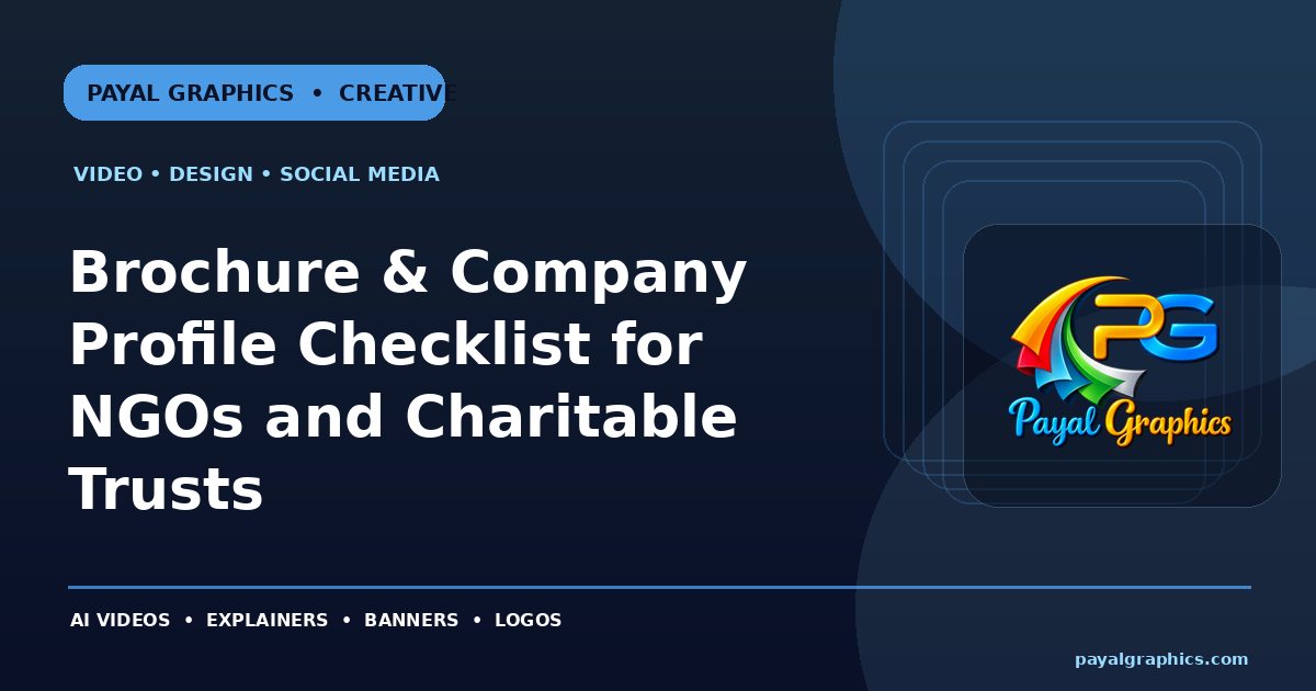 Brochure & Company Profile Checklist for NGOs and Charitable Trusts blog preview