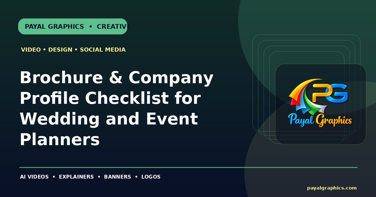 Brochure & Company Profile Checklist for Wedding and Event Planners blog preview