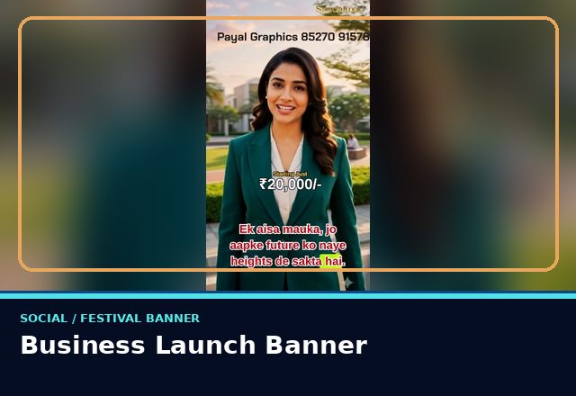 Concept sample: Business Launch Banner