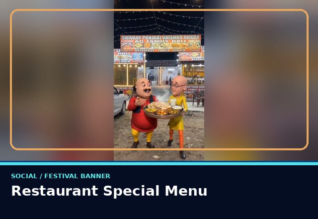Concept sample: Restaurant Special Menu