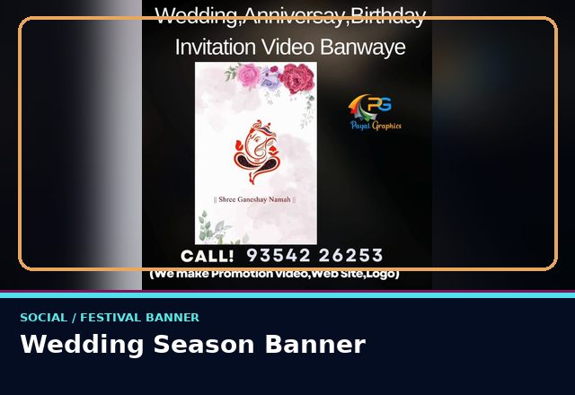 Concept sample: Wedding Season Banner