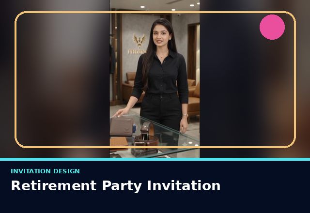 Concept sample: Retirement Party Invitation