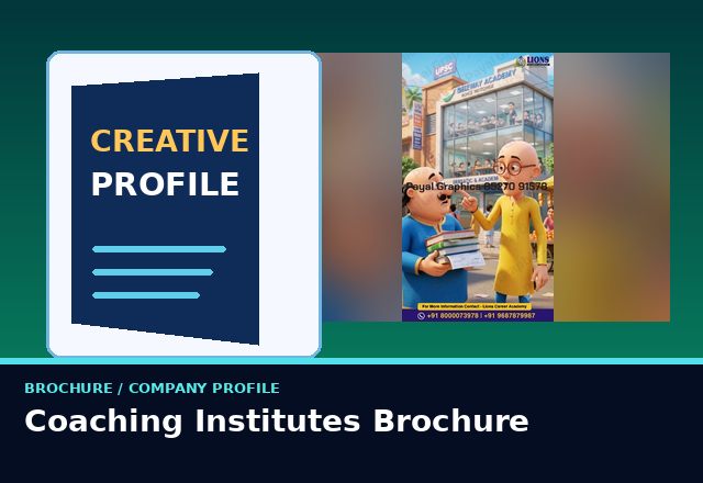 Concept sample: Coaching Institutes Brochure
