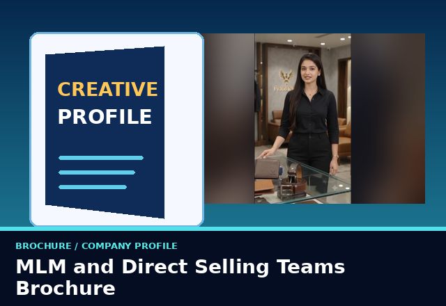 Concept sample: MLM and Direct Selling Teams Brochure
