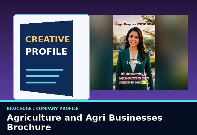 Concept sample: Agriculture and Agri Businesses Brochure