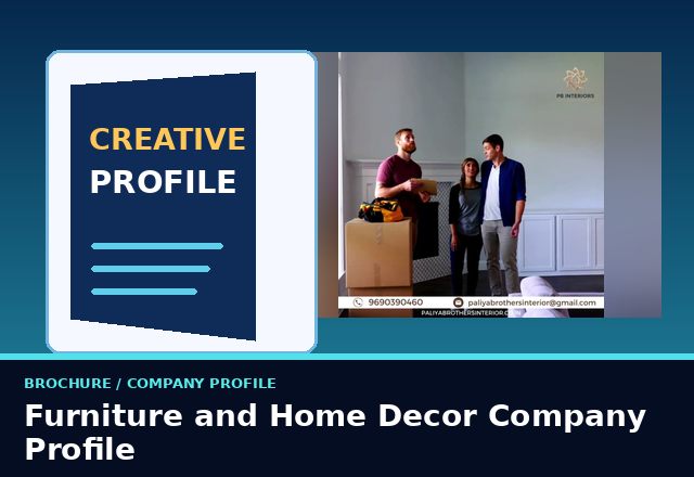 Concept sample: Furniture and Home Decor Company Profile