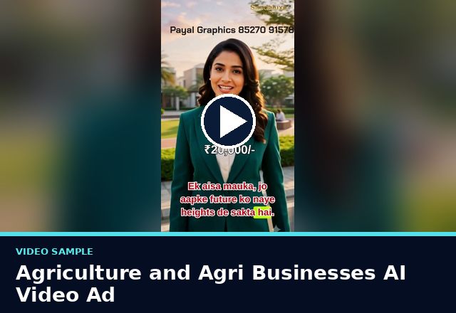 Concept sample: Agriculture and Agri Businesses AI Video Ad