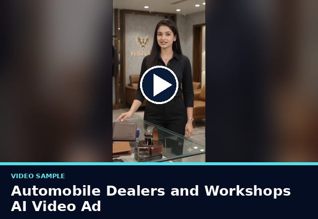 Concept sample: Automobile Dealers and Workshops AI Video Ad