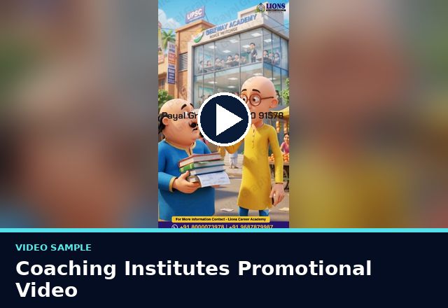 Concept sample: Coaching Institutes Promotional Video