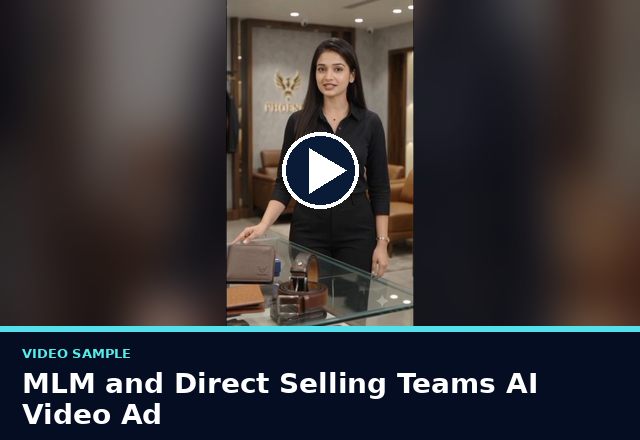 Concept sample: MLM and Direct Selling Teams AI Video Ad