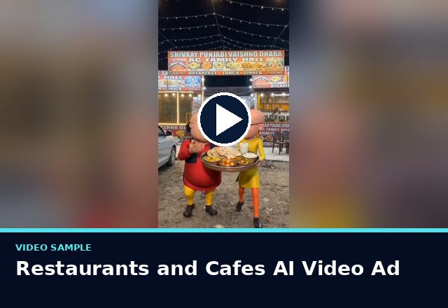 Concept sample: Restaurants and Cafes AI Video Ad
