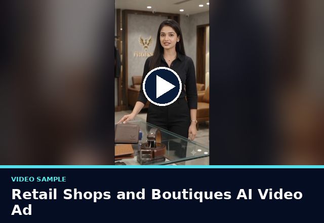 Concept sample: Retail Shops and Boutiques AI Video Ad