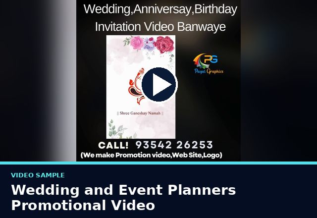 Concept sample: Wedding and Event Planners Promotional Video